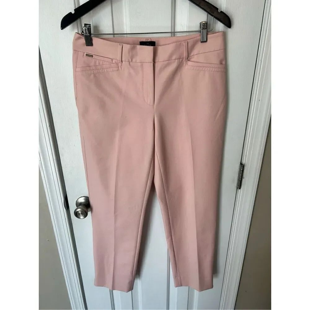 White House black market slim ankle pink dress dance work outfit size 6
